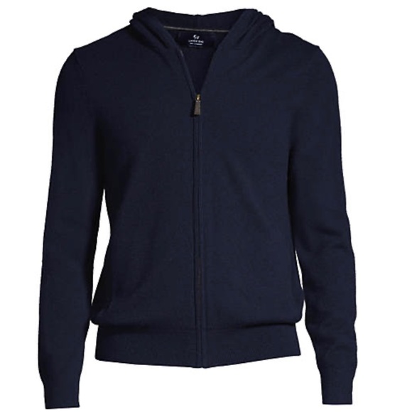 Lands' End Sweaters Mens Cashmere Full Zip Hoodie Poshmark